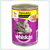 Whiskas Sos İçinde Tavuklu Yetişkin Kedi Konservesi 400gr - 1