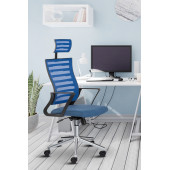 Asbir Mobilya Capri Başlıklı Fileli Metal Ayaklı Ofis Koltuğu Çalışma Koltuğu - 5