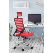 Asbir Mobilya Capri Başlıklı Fileli Metal Ayaklı Ofis Koltuğu Çalışma Koltuğu - 4