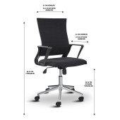 Asbir Mobilya Rigel 55300 Metal Ayaklı Çalışma Koltuğu Ofis Sandalyesi - 4
