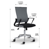 Asbir Mobilya Rigel 55500 Metal Ayaklı Çalışma Koltuğu Ofis Sandalyesi - 4