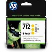 HP 712 Yellow Sarı 29ML 3Lü Paket Plotter Kartuşu 3ED79A - 2