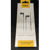TAKS E10 Mikrofonlu Stereo Kulak Içi Kulaklık Siyah E10S - 1
