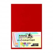 Kırmızı Renkli A-4 Fotokopi Kağıdı 25 li 1 Paket Artlantis Fotokopi Renkli A4 Kağıdı - 1