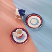 Schafer Flott 6 lı Kahve Fincan Takımı 12 Parça-Asorti01 - 1