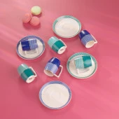 Schafer Flott 6 lı Kahve Fincan Takımı 12 Parça-Asorti02 - 1