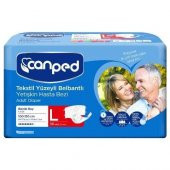 CANPED TEKSTİL YÜZEYLİ BELBANTLI HASTA BEZİ BÜYÜK 30 ADET LARGE - 1