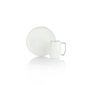 Schafer Flott 6 lı Kahve Fincan Takımı 12 Parça-Gümüş - 1