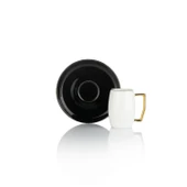 Schafer Flott 6 lı Kahve Fincan Takımı 12 Parça-Siyah - 1