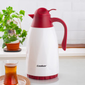 Porsima 2099 Cam Termos - Çay Kahve Keyfi Beyaz 1,3 L - 2