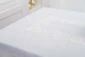 Finezza Gilda Lüx Dantelli Simli Kumaş Krem Masa Örtüsü  160x220 cm -1468 - 3
