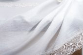 Finezza Gilda Lüx Dantelli Simli Kumaş Krem Masa Örtüsü  160x220 cm -1468 - 6