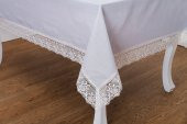 Finezza Gilda Lüx Dantelli Simli Kumaş Gri Masa Örtüsü  160x220 cm -1469 - 4