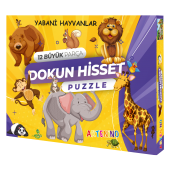 Artenino Yabani Hayvanları 12 Büyük Parça Dokun Hisset Puzzle - 1