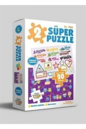 2 Süper Puzzle Renkler Şekiller Kavramlar 20 Parça - 1