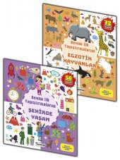 Benim İlk Yapıştırmalarım Seti 2 Kitap(egzotik hayvanlar - şehirde yaşam) - 1