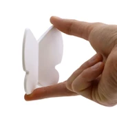 Kelebek Çocuk Bebek Genç Odası Çekmece Dolap Kapak Kulpu Kulbu Plastik Mat Beyaz Kulp 32 Mm thumbnail 5