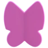 Kelebek Çocuk Bebek Genç Odası Çekmece Dolap Kapak Kulpu Kulbu Plastik Mat Pembe Kulp 32 Mm - 6