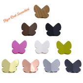 Kelebek Çocuk Bebek Genç Odası Çekmece Dolap Kapak Kulpu Kulbu Plastik Parlak Krom Kulp 32 Mm thumbnail 6