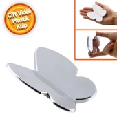 Kelebek Çocuk Bebek Genç Odası Çekmece Dolap Kapak Kulpu Kulbu Plastik Parlak Krom Kulp 32 Mm thumbnail 1