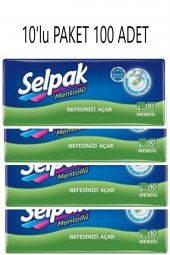 SELPAK MENTOLLÜ MENDİL 10 LU PAKET 10 ADET (100 ADET) - 1