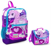 Coral High Mor Unicorn Baskılı Kız Çocuk İlkokul Çantası ve Beslenme Seti thumbnail 1