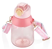 Vagonlife 800 ml Pembe Askılı Okul Günlük Spor Su Matarası - 1