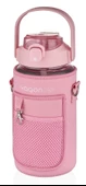 Vagıonlife 1500 ml Askılı Pipetli/Pipetsiz Kumaş Korumalı Pembe Spor ve Günlük Matara - Telefon Cepli - 1