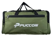 Puccon Kadın Erkek Yeşil Tatil Seyahat Spor Çantası - El ve Omuz Askılı Çanta - 2