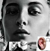 316L CERRAHİ ÇELİK PİERCİNG 8 MM SMİLEY, TRAGUS, DUDAK, KIKIRDAK, TRAGUS, KAŞ, KULAK PİERCİNG-0VP145 - 3