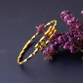 Burma Kaburga Altın Kelepçe Bilezik - 5