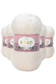 5 Adet Angora Lüks El Örgü İpi Kemik 11499 - 1