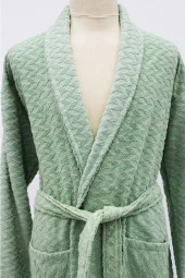 DURNES Gala Majestic Seri Pamuklu Bornoz Haki  ( 100 COTTON) - 1