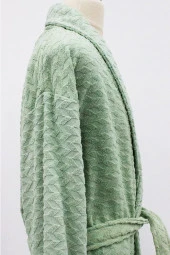 DURNES Gala Majestic Seri Pamuklu Bornoz Haki  ( 100 COTTON) - 3