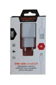 Megatech 3.0A Ev 2IN1 Ev Şarj Kafa +Iphone Şarj Kablo Hızlı Şarj - 1