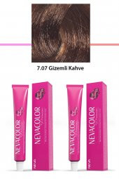 2 li Set Premium 7.07 Gizemli Kahve - Kalıcı Krem Saç Boyası 2 X 50 g Tüp - 1