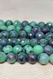 Anyolit (Rubizoit – Rubyzoisit) Taşı Faset Kesim Dizi 8mm thumbnail 1