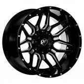 EMR-222-02 12.0×20-6×139.7 ET-44 110 Glossy Black+Milling Jant 4 adet - 1