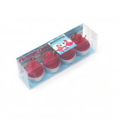 814045B DEKORATİF 4 LÜ MUM SETİ FLAMİNGO ŞEKİLLİ KOYU PEMBE 5X5X25CM - 1