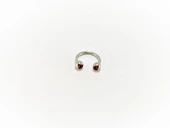 316L CERRAHİ ÇELİK 8 MM TAŞLI DİŞ, DUDAK, KIKIRDAK, TRAGUS, KAŞ, KULAK SMİLEY PİERCİNG-0VP146 - 9