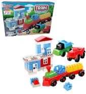 100 Parçalı, Tren Garı- Ev- Kamyon- Jeep ve Fazlası için Block Yapı Seti - 1