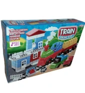 100 Parçalı, Tren Garı- Ev- Kamyon- Jeep ve Fazlası için Block Yapı Seti - 3