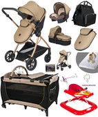 Baby Home 10 In 1 Yeni Doğan Full Set 1010 Travel Sistem Bebek Arabası 560 Oyun Parkı Beşik Geyik Yürüteç Bebek Yürüteci - 4