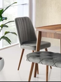Anka Yemek Odası Mutfak Sandalyesi 2 Li Set - 1