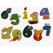 XFG062 DUVAR SÜSÜ (STİCKER) RENKLİ RAKAMLI PVC 48X33X0,5CM - 2