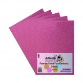 Pembe Simli Karton 35x50 5 Adet Artlantis Simli Karton Pembe 5 Adet 35*50 - 1