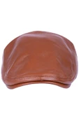 Leather | Erkek Deri Kasket Arakadan Lastikli Kasket Şapka - 5