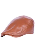 Leather | Erkek Deri Kasket Arakadan Lastikli Kasket Şapka - 4