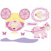 XFG114 DUVAR SÜSÜ (STİCKER) PRENSES DESENLİ PVC 70X50X0,5CM - 2