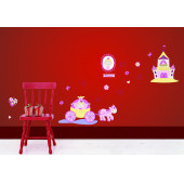 XFG114 DUVAR SÜSÜ (STİCKER) PRENSES DESENLİ PVC 70X50X0,5CM - 5